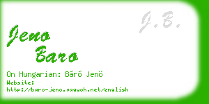 jeno baro business card