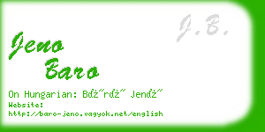 jeno baro business card